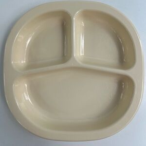 Vintage Rubbermaid Microwave Heatables DIVIDED PLATE 0059 Almond
